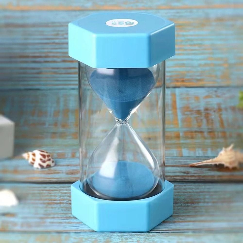 Minuterie de douche rotative pour étudiants, ornement de bureau, bouteille de sable mouvant, sablier hexagonal, horloge de sable, d'anniversaire