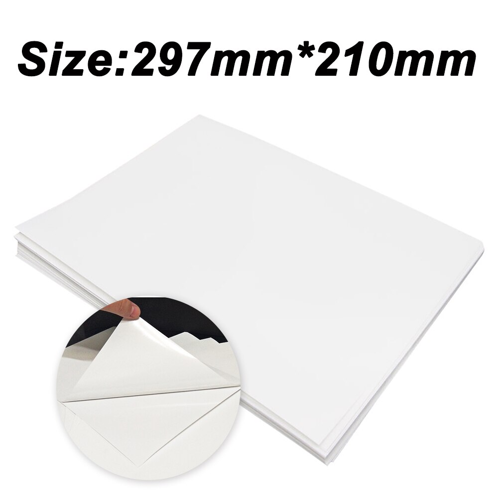 100 Sheets 120g Matte Adhesive Photo Paper A4 Waterproof Photographic Paper DIY Printing Paper Sticker work for Inkjet Printer