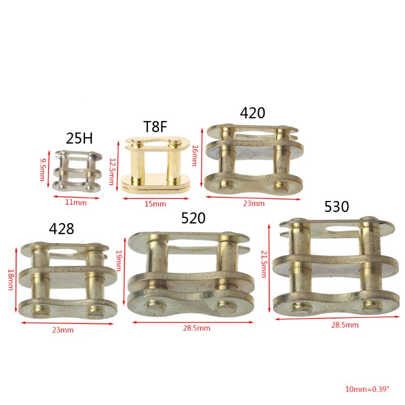 Motorcycle Chain Buckle Ring Link 25H# T8F# 420# 428# 520# 530# L41C