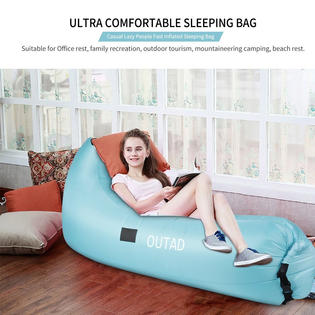 Sitzsack Sofa Aufblasbare Liege Luft Sofa Leichte Strand Schlafsack Luft Hängematte Klapp Schnelle Aufblasbare Sofa für Strand