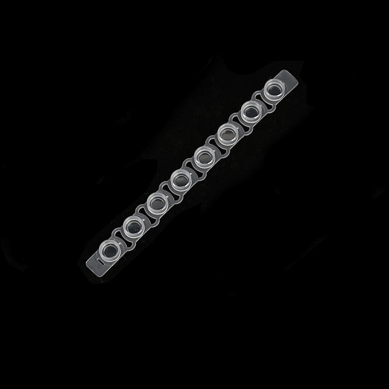 Pcr-rør 0.1ml pcr 8- sentrifugerørstrimler med deksel porselen hvitt mikroplastrør til agarose-geneksperiment
