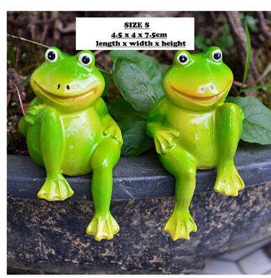 Sitting Frogs Statue Outdoor Garden Store Decorative Frog Sculpture For Home Desk: 1