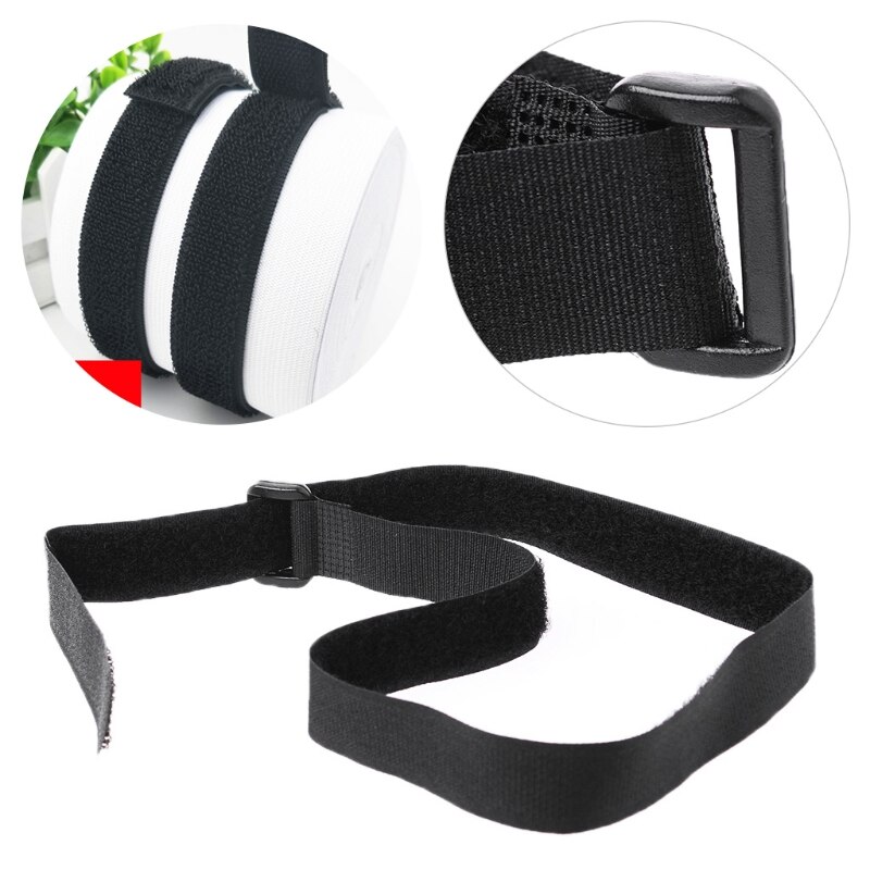 Cinturón de cuerda de nailon negro para equipaje de carga, correas de sujeción con Pegatina autoadhesiva para motocicleta, coche, bolsas de Camping al aire libre