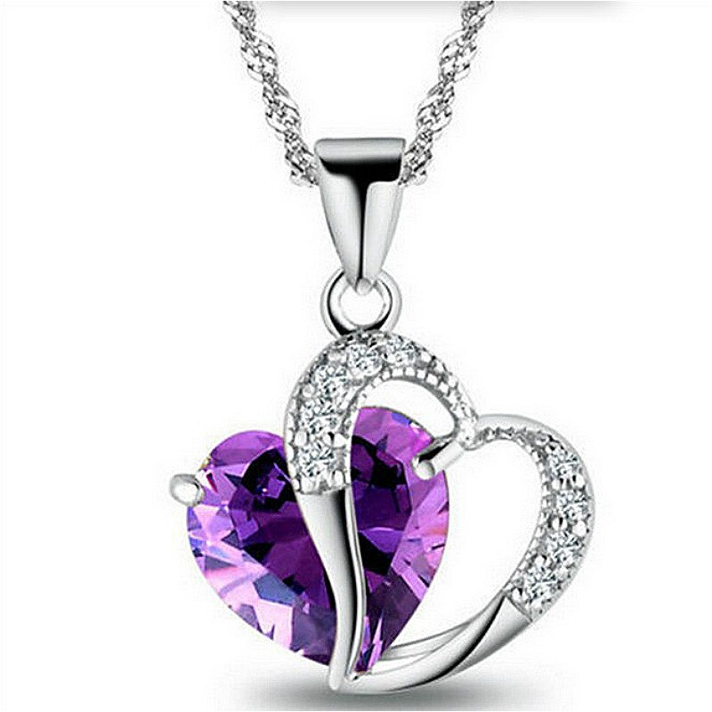 Meerdere hartvormige Water Wens Fles Ketting Crystal Power Kettingen meisje Datum Sieraden: G