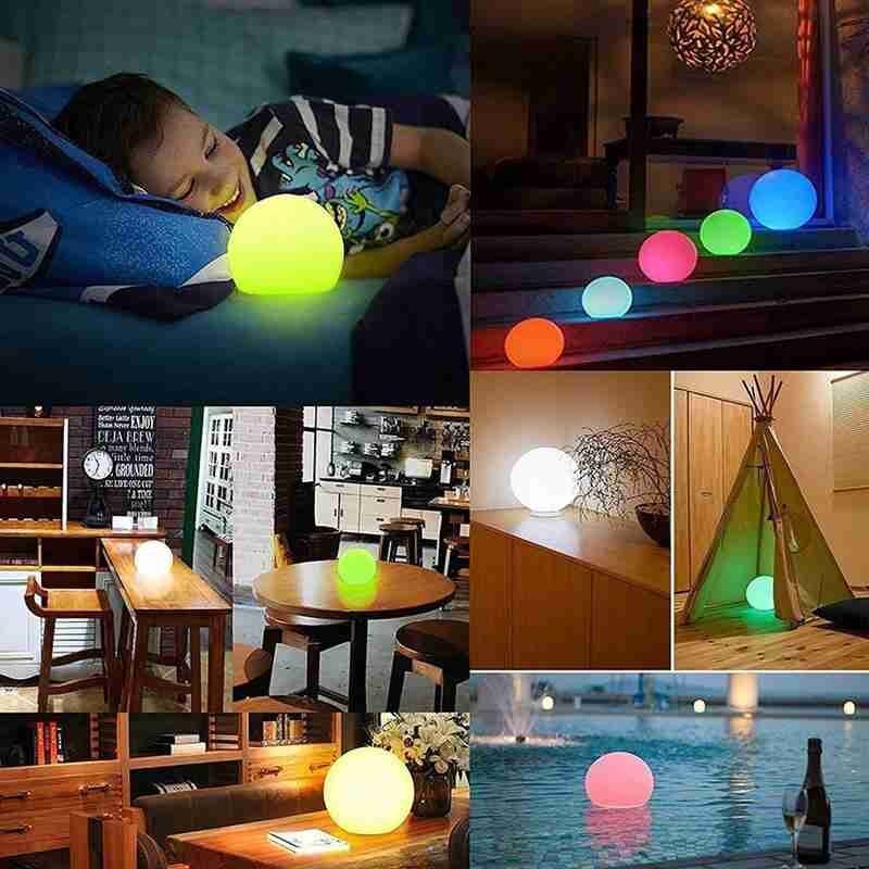 Led Bal Speelgoed Grappige Opblaasbare Lichtgevende Pvc Strand Ballen Voor Outdoor Zwembad Decoratieve Glowing Afstandsbediening Bal Speelgoed