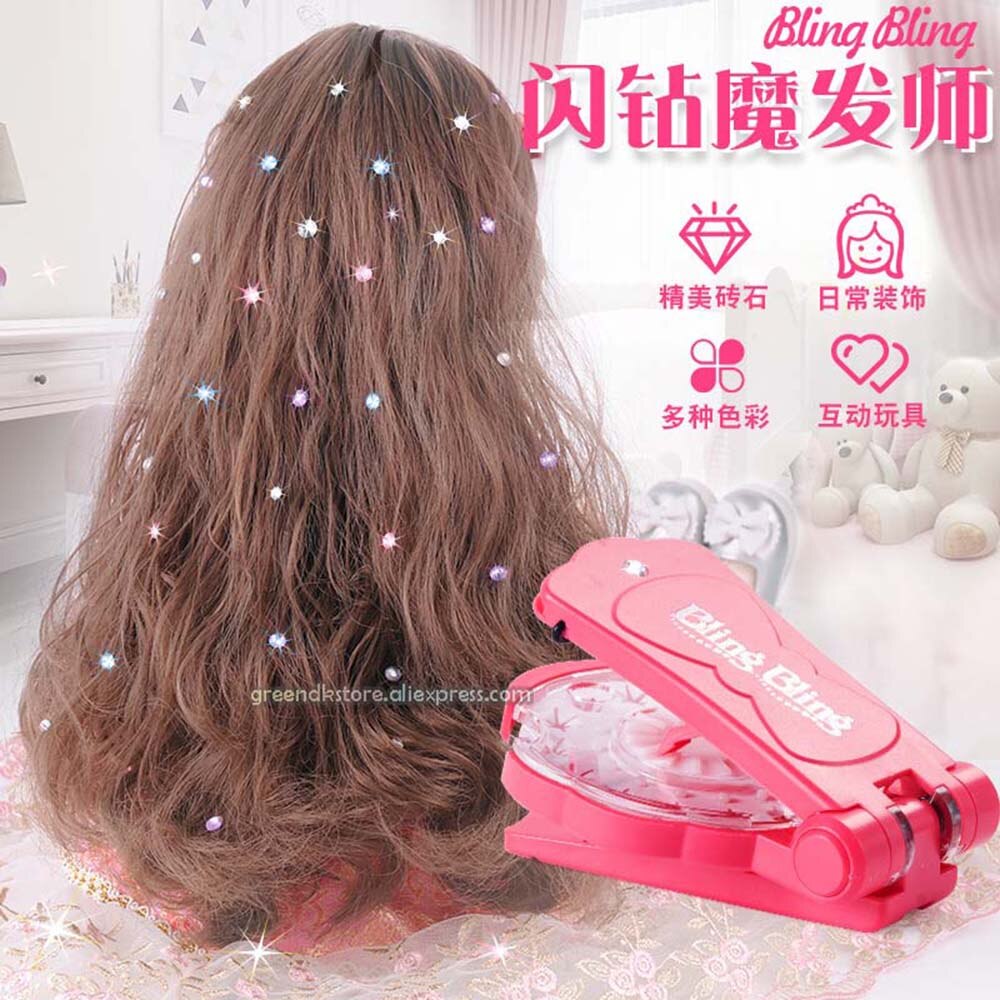 Gems Blingers Deluxe Set Meisjes Schoonheid Speelgoed Pretend Play Jewel Set Diy Meisjes Haar Styling Tool Diamant Sticker Speelgoed