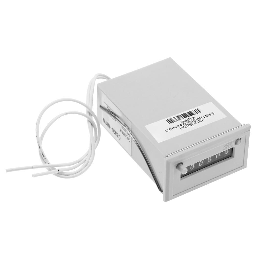 CSK6-NKW 6 Digit Plastic Electromagnetic Pulse Counter AC220V / AC110V / DC24V / DC 12V