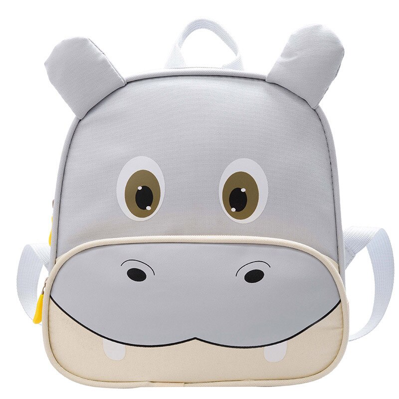 Mochila Escolar con dibujos animados para niños, morral Escolar con dibujos animados, Plecak Szkolny zoo: gray