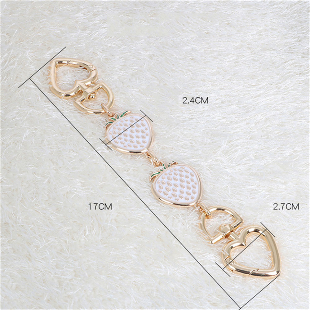 Förlängd kärlekshjärtkedjerem för handväska väsktillbehör handtag förlängning axelrem kedja väskrem gör-det-själv väskdelar: Orange