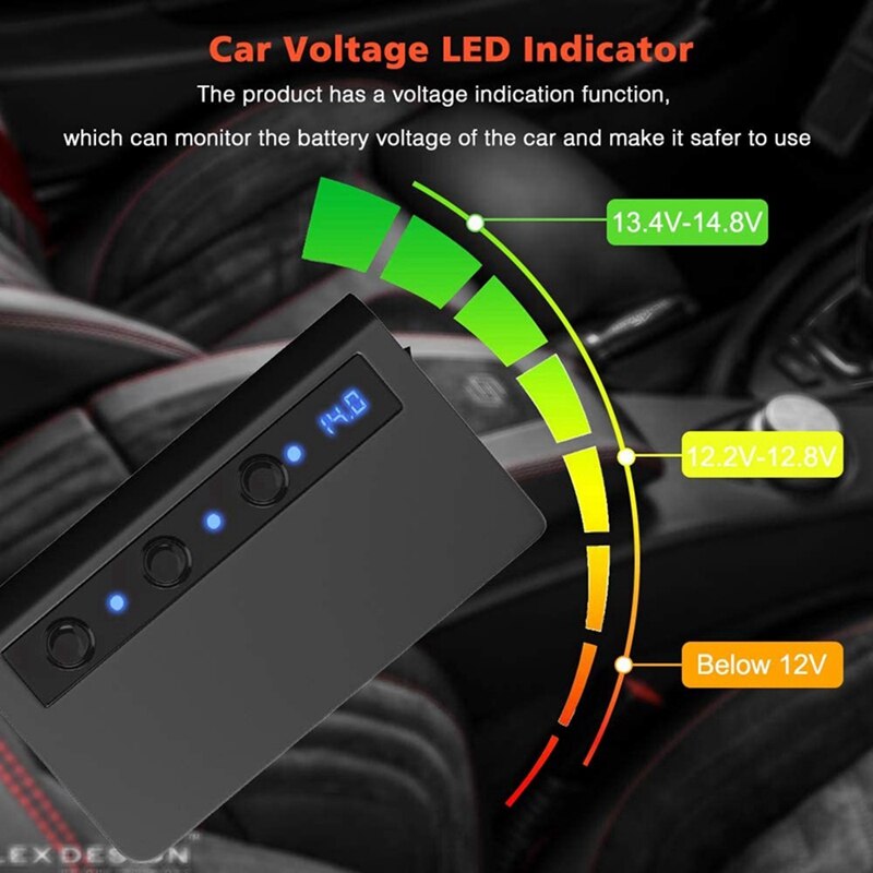 4 cargadores de coche USB, 180W de alta potencia Qc 3,0 interruptor independiente cargador de coche 3 en 1 Adaptador de coche