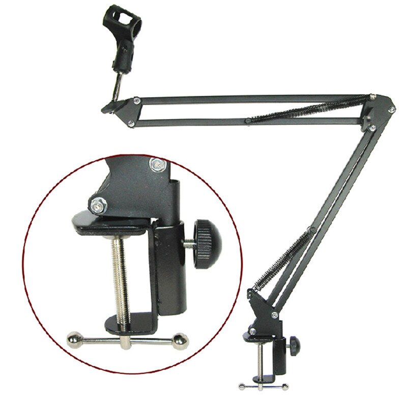 Mic Arm Stand Microphone Suspension Boom Scissor Holder For Studio Broadcast PN