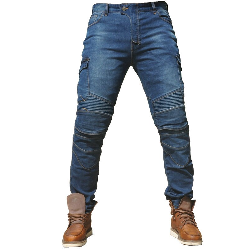 Motorcykel jeans pantalones motocicleta hombre featherbed jeans standardversion biltur byxor byxor motorcyklar män: Utan att skydda / S