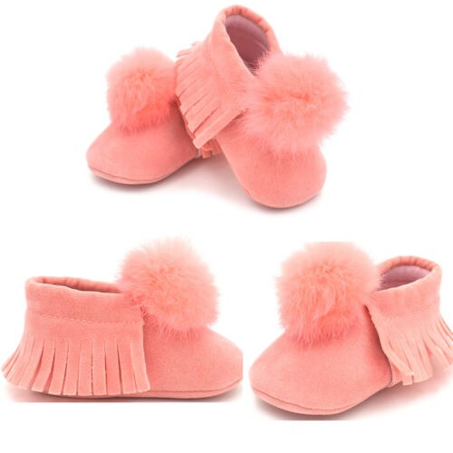 Bottes à pompon pour bébés garçons filles | Chaussures d'hiver pour tout-petits, baskets souples, taille 0-18M,