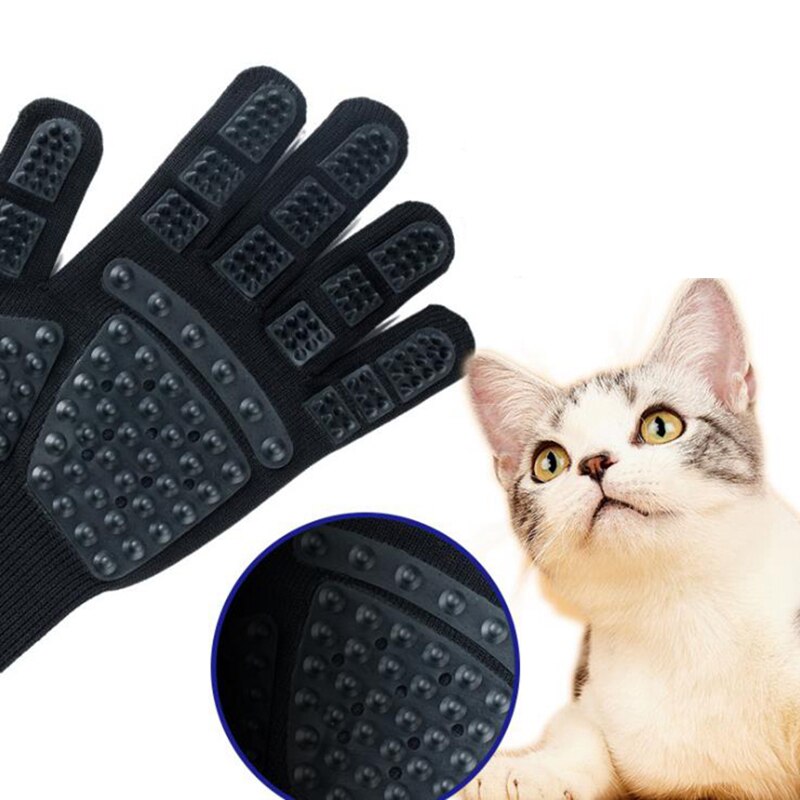Hundesalon Handschuh Sanfte De-Verschütten Pinsel Handschuh vergeben Gewinnen Verschütten bat Haar Entferner Handschuhe für Katzen Hunde Pferde