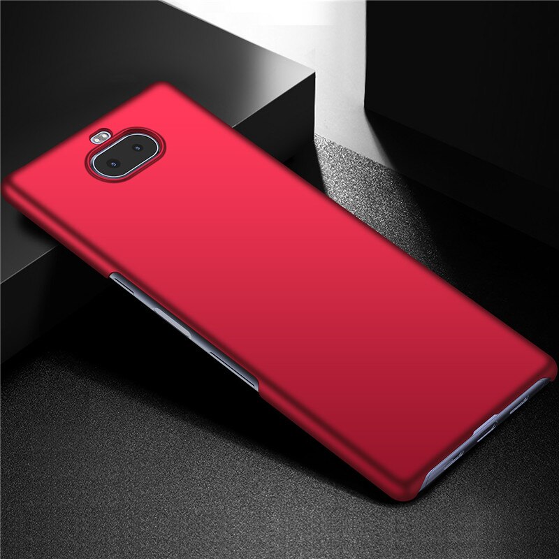 Voor Sony Xperia 10 Plus I3213 I3223 Case Ultra Dunne Hard PC Back Cover Matte Case Voor Sony Xperia 10 plus Volledige Bescherming Cover: For Sony Xperia 10 / Rood