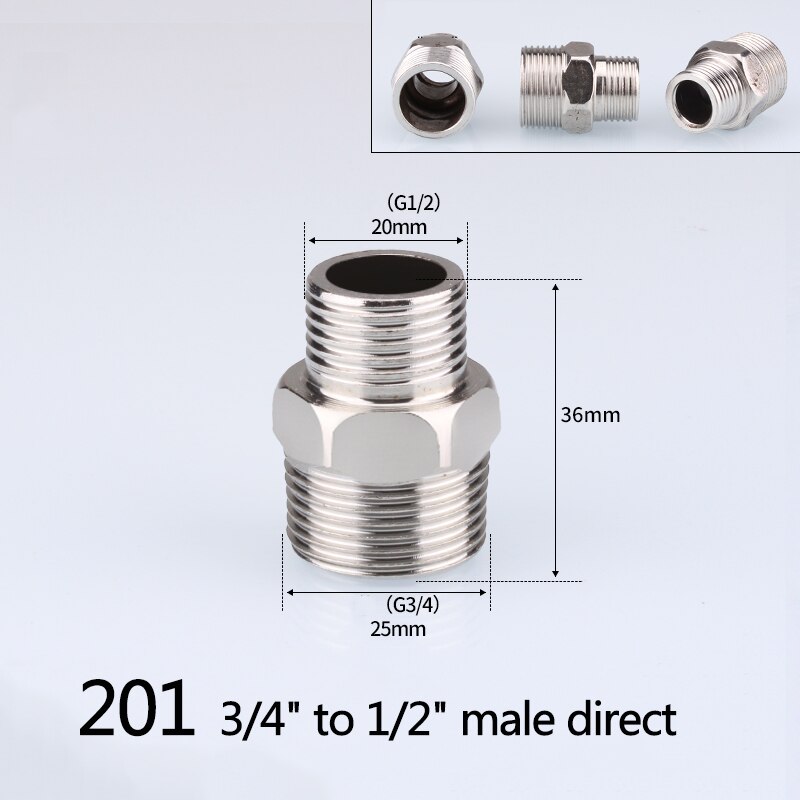 1/2" 3/4" BSP Female Male Thread Tee Type Reducing Stainless steel Elbow Butt joint adapter Adapter Coupler Plumbing fittings: Beige