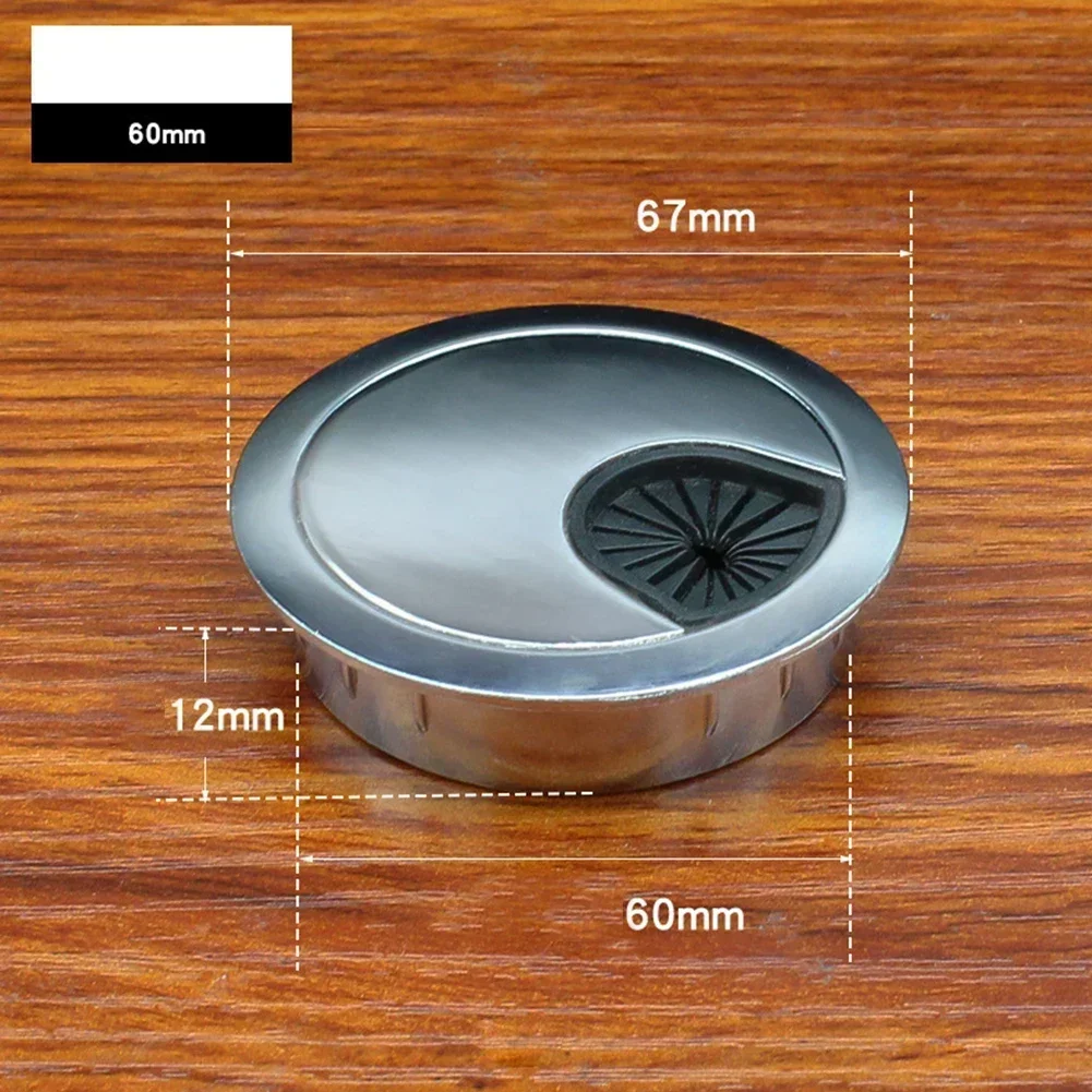 1pc pratique 50mm/60mm/80mm ordinateur œillet en métal bureau Table câble bien rangé sortie fil couverture organisateur matériel