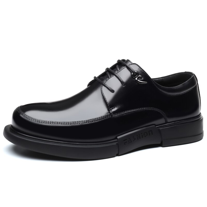 Zapatos clásicos de hombre para boda, traje de cuero de vaca, zapatos formales de negocios con cordones para hombre, zapatos de vestir formales de negocios: 6,5