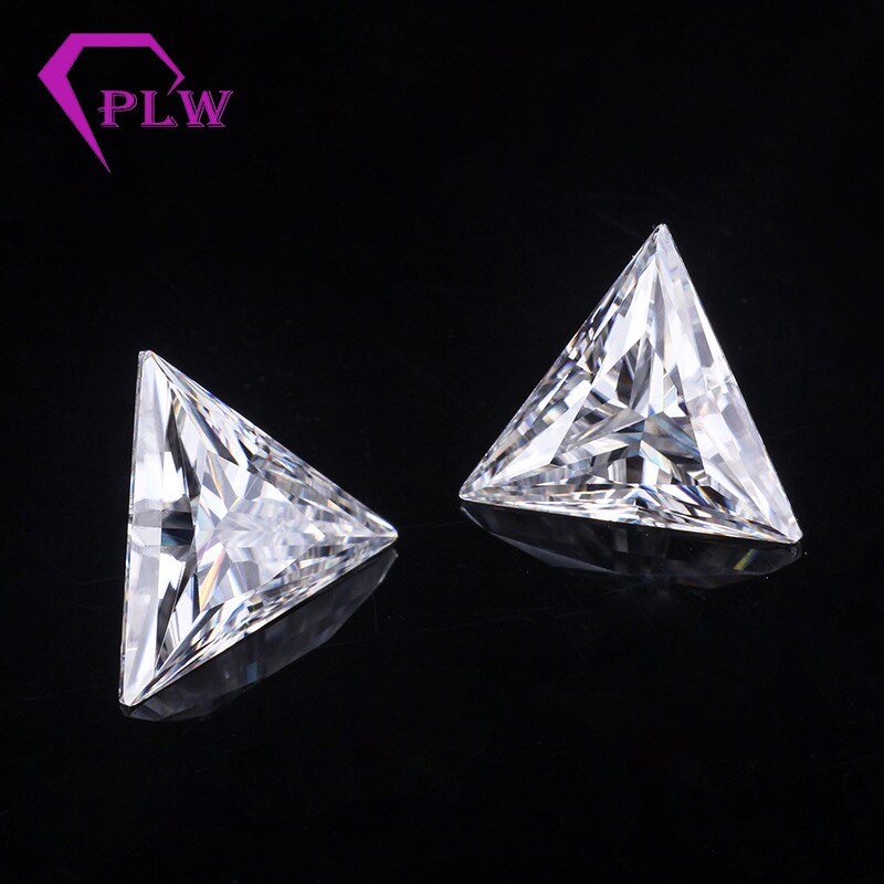 Factory price triangle moissanite 0.6ct 5.5 mm D color test positive gem for bracelet ring chain earring from Provence jewelry