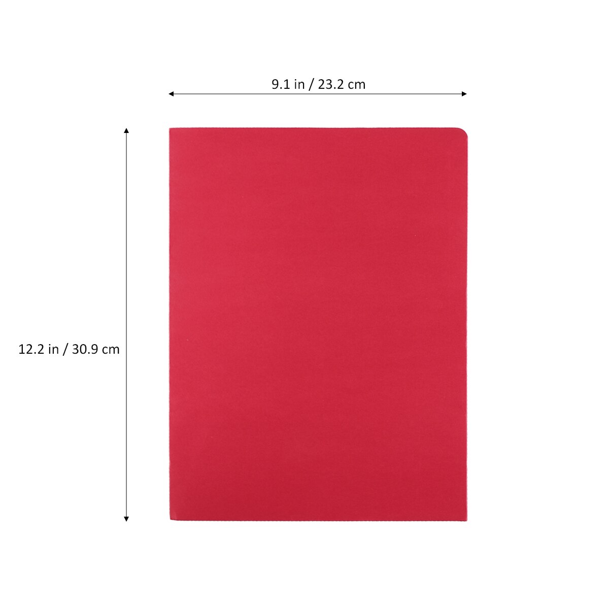 12Pcs A4 2Pockets Kraft Paper File Folder Brown Holder Document Folder Office Project File Presentation Folder (Red)