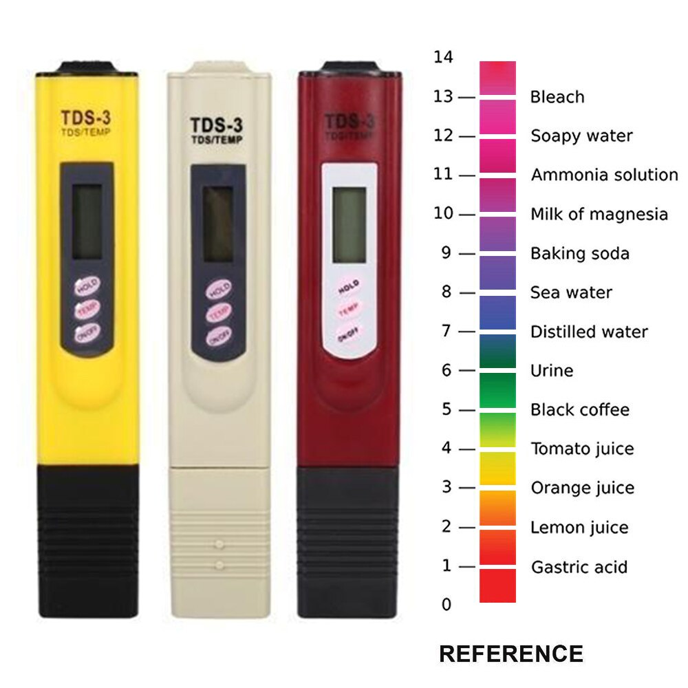 Caneta medidora de ph para aquário, caneta portátil para medição de precisão 0.01