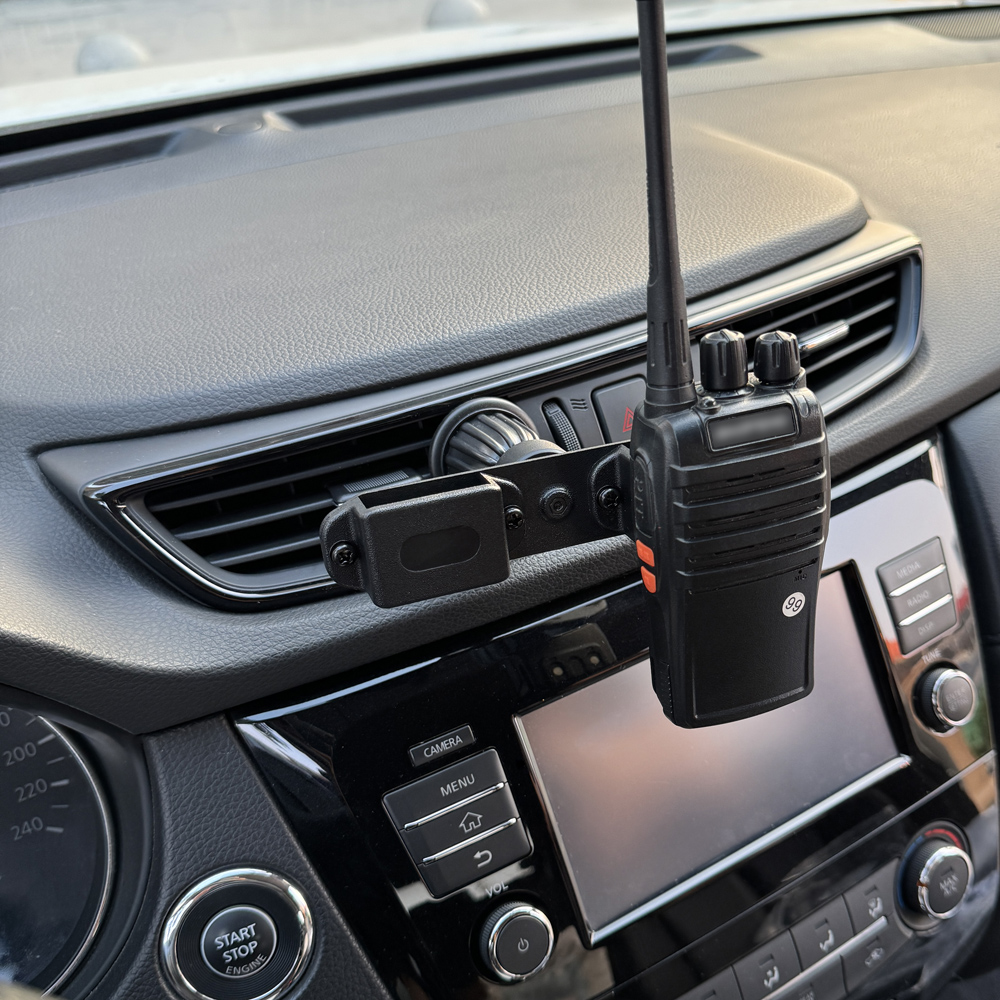 Soporte para Walkie Talkies Dual para coche, soporte en el tablero para Walkie Talkie, soporte de succión para soporte de montaje de Radio bidireccional