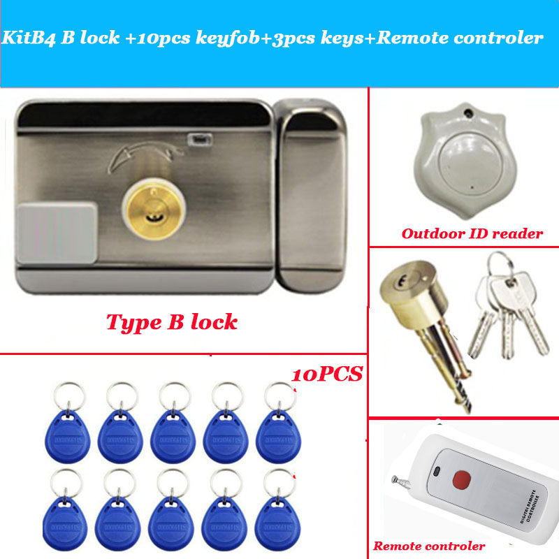 Serratura elettronica alimentata a batteria AA Apricancello Serratura con telecomando senza fili opzionale Serratura ID 125Khz Serratura per stanza invisibile: Arancione