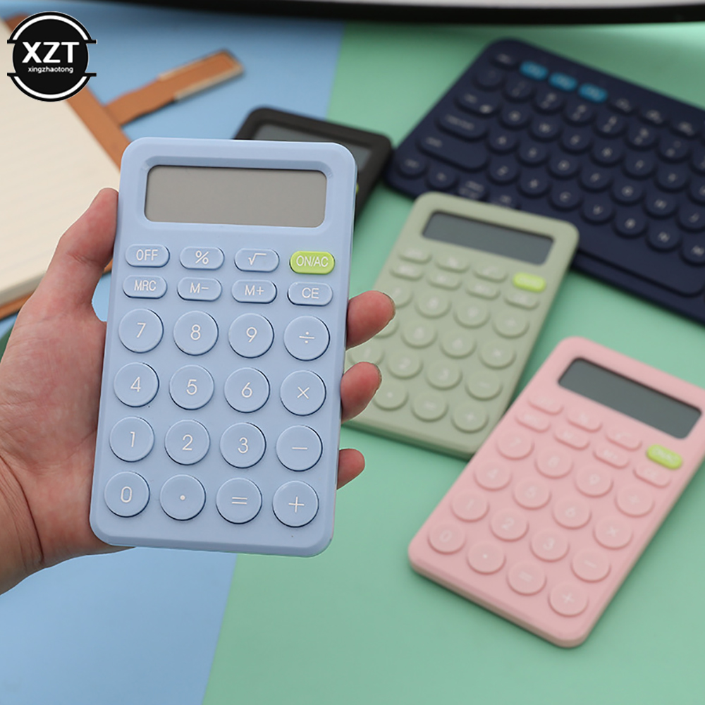 Mini calculadora de escritorio de 8 dígitos, herramienta de contabilidad comercial financiera con botón grande, adecuada para estudiantes de escuela, suministros para pequeñas empresas