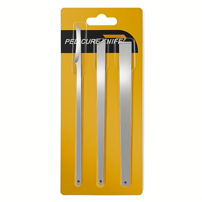 3 pçs/set conjunto de faca pedicure profissional encravado unha ferramentas cuidados com os pés pinças aço inoxidável kit removedor clipper: Default Title