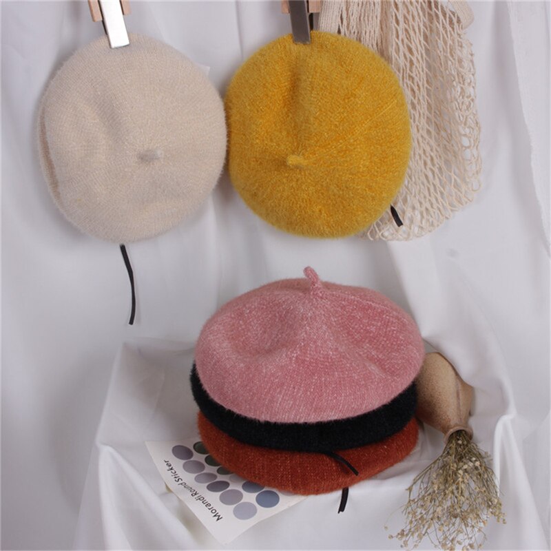 baby låve jenter lue beret vintervarmere fransk kunstner luer ski caps