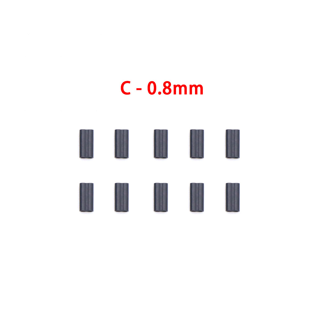 Fundas Krimps para pesca de carpa, accesorios para aparejos de carpa Chod, sedal de pesca de fluorocarbono, aparejos terminales de tubo de prensado, 25 uds.: Naranja