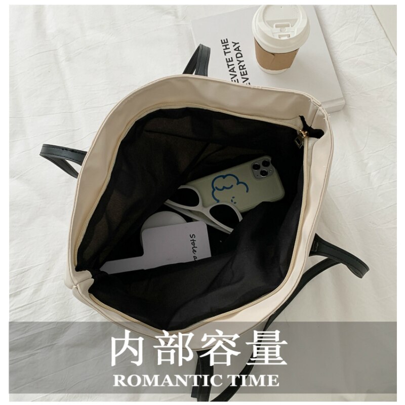 Nylon fourre-tout décontracté femmes concepteur grande capacité sacs à main rubans en polyuréthane dames Vintage sac à bandoulière sacs d'université pour les filles