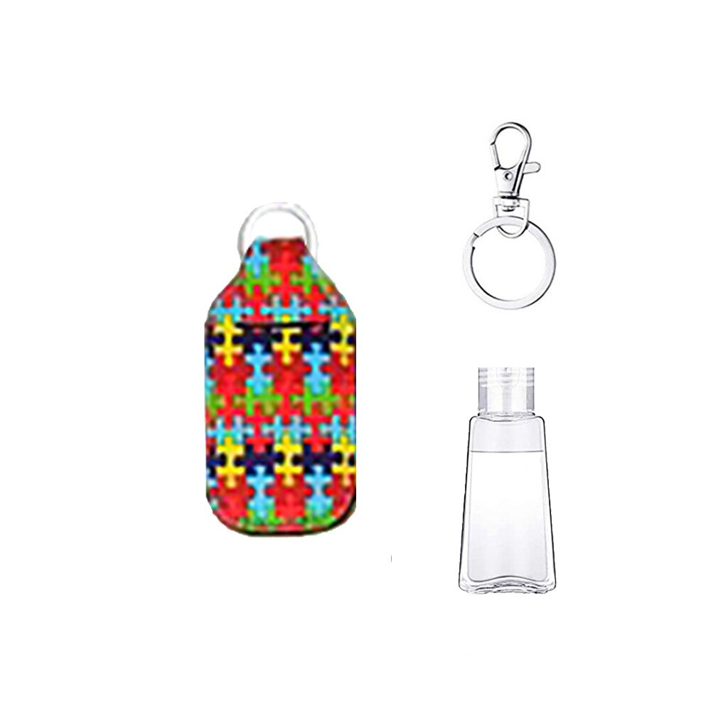 Llavero para desinfectante de manos, cubierta de botella para viaje, portátil, multifuncional, desinfectante de manos, botella, llavero, caja de almacenamiento