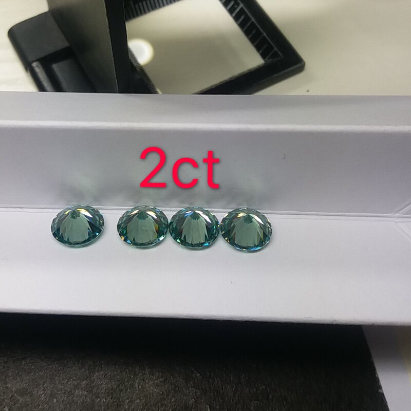 BOEYCJR 2ct 8mm Runde Brillant Geschliffenen Blau Moissanite verlieren Stein VVS1 Ausgezeichnete schneiden Schmuck, Der Stein