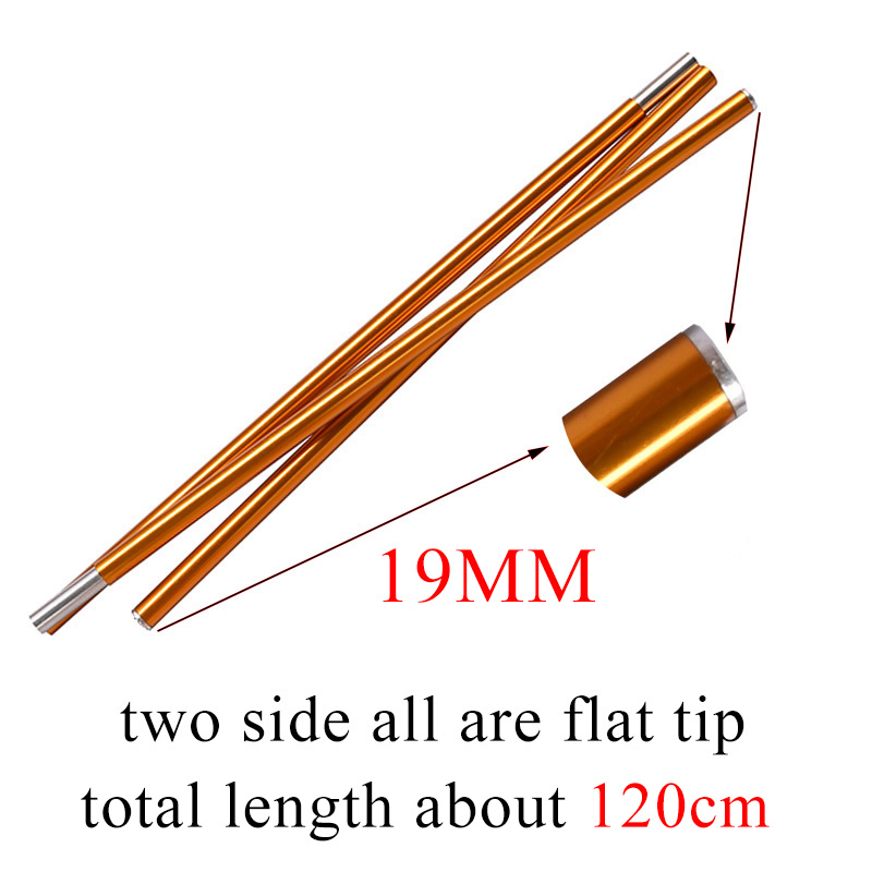 Cest UL 120CM Long Diameter 13MM/16MM/19MM BLACK/RED Color Tent Rod Support Pole Shelter Tarp Canopy Aluminium Alloy: DARK GRAY