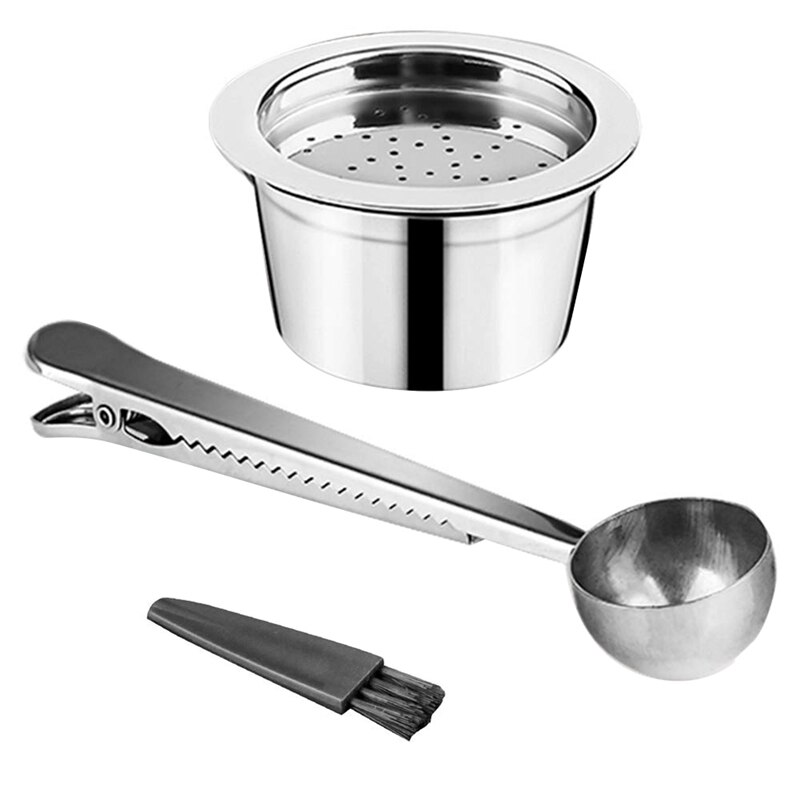 Für Verismo K GEBÜHR CBTL Nachfüllbare Kaffee Kapsel Schote Filter Edelstahl einstellen 1Capluse + 1 Löffel: Ursprünglich Titel