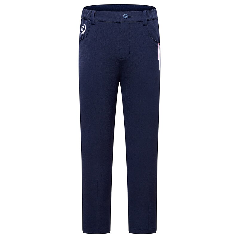 Pantalones de Golf para niños y niñas, Pantalones largos informales de alta elasticidad para adolescentes, D0857,: NavyBlue / M