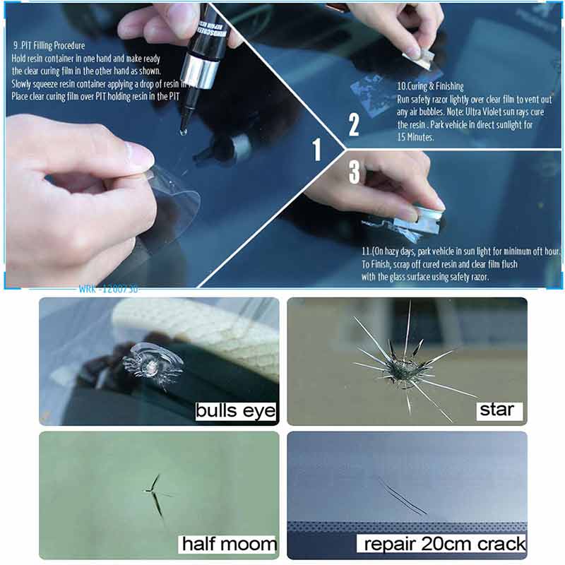 Bilglas reparation flydende forrude revne reparationssæt bilrude ridse forrude reparation værktøjssæt