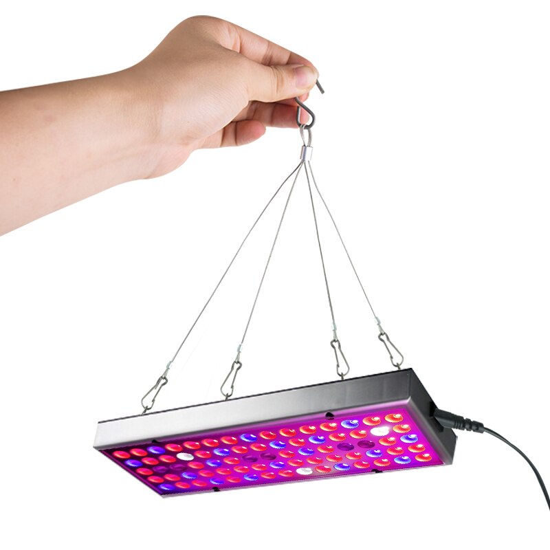 45W lampe de croissance pour plantes Led grandir lumière spectre complet Fitolampy Phyto lampes Kit suspendu pour fleurs d'intérieur semis cultiver tente: 25W 75leds / US Plug