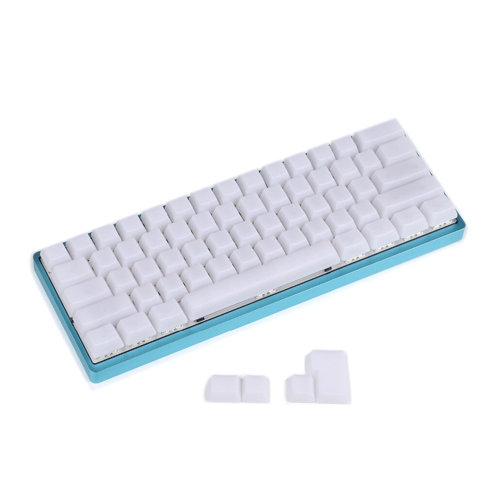 YMDK 1.5mm ABS 108 87 61 ANSI ISO Blank Milk Fog OEM Profile Shine Through Keycap For MX Mechanical Keyboard RGB GK61 Womier 66