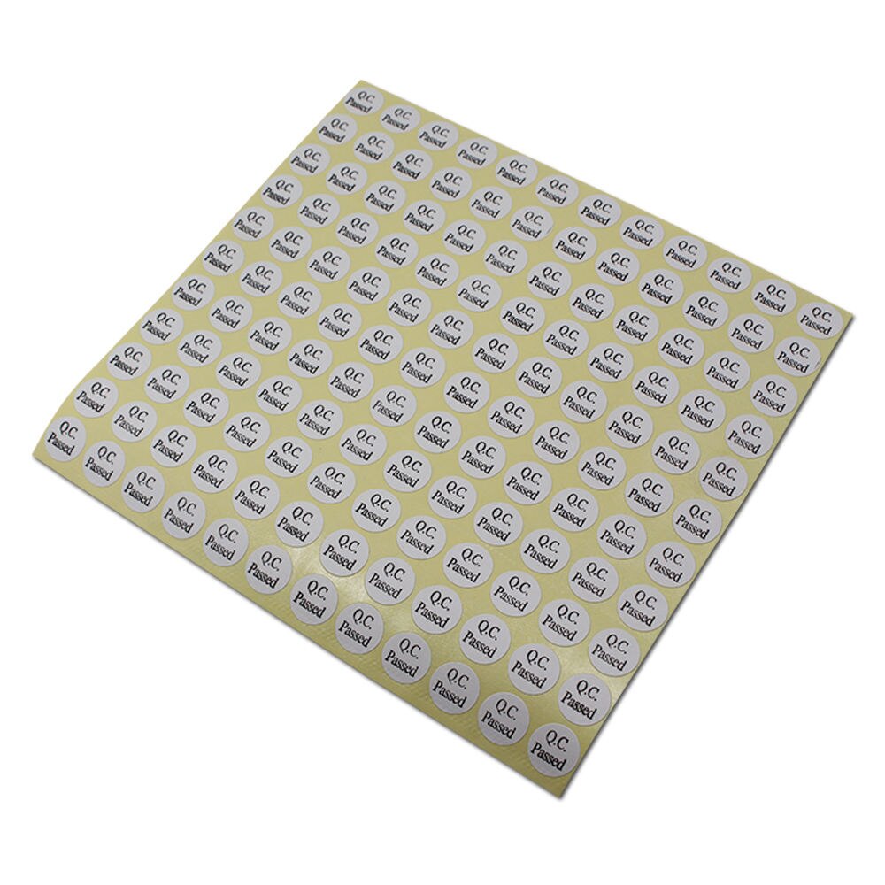 9240pcs/lot 0.51'' Diameter White / Green Round QC Checking Passed Labels Sticker 1.3cm QC PASSED Printed QC Qualified Stickers
