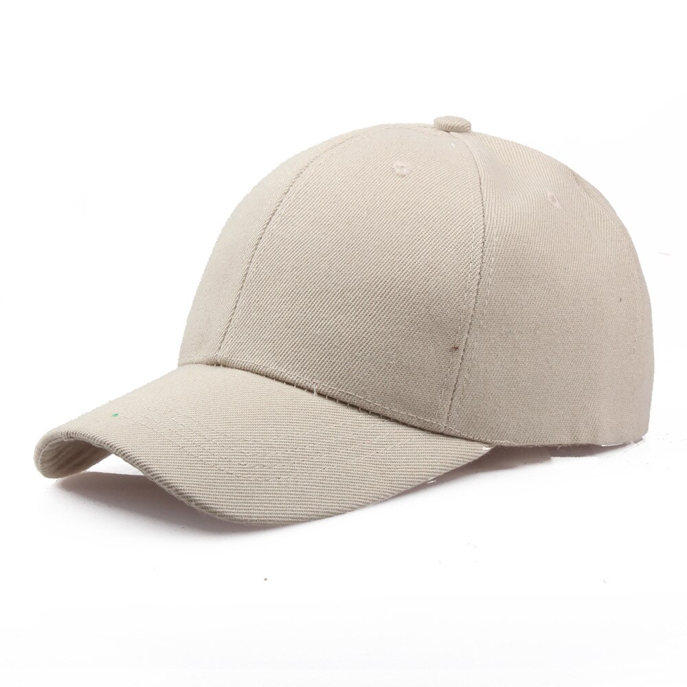 1 kpl lippalakki naiset miehet kesä kevät puuvillalakit naisten kirjain kiinteä aikuisten baseball-lippis hattu snapback pariskunnille: Beige