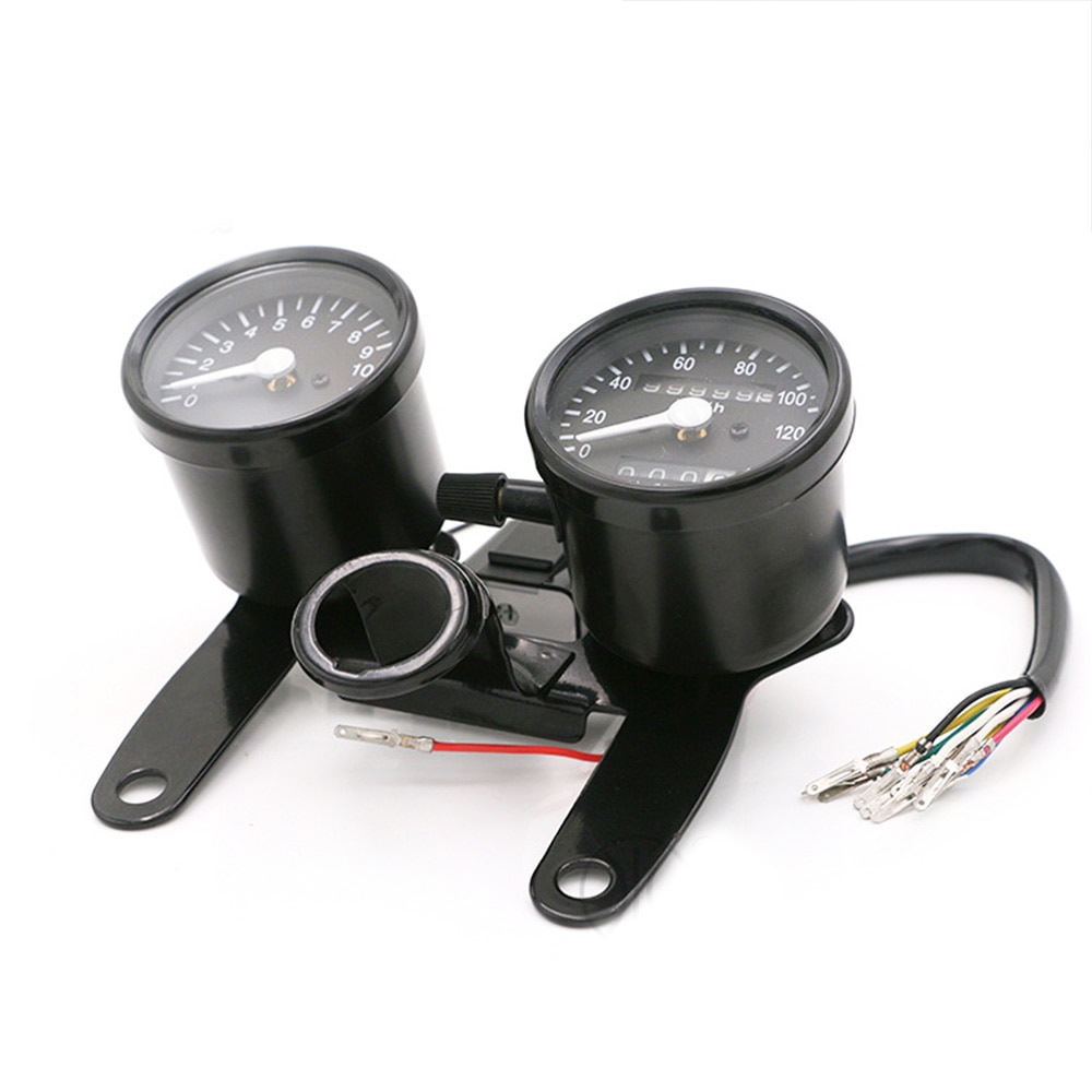 Motorcycle Odometer Speedometer Tachometer Gauge For Chopper Bobber Cafe Racer
