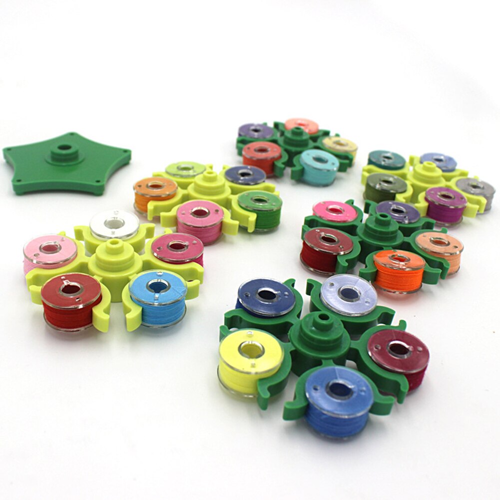 Spindle Box Rotating Bobbins Spool Sewing Line Plastic Empty Holder Container Detachable Core Storage Clip Sewing Tool