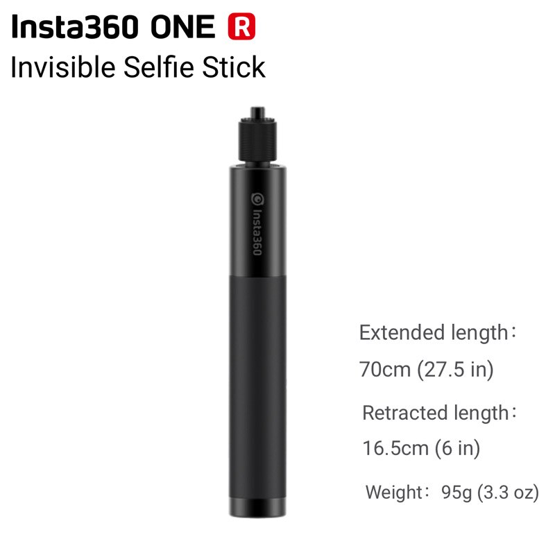 Insta360 – support de boulon en U pour moto (GO 2/ONE X2/ONE R) avec bâton à Selfie Invisible, accessoires de caméra d&#39;action: selfie stick 3
