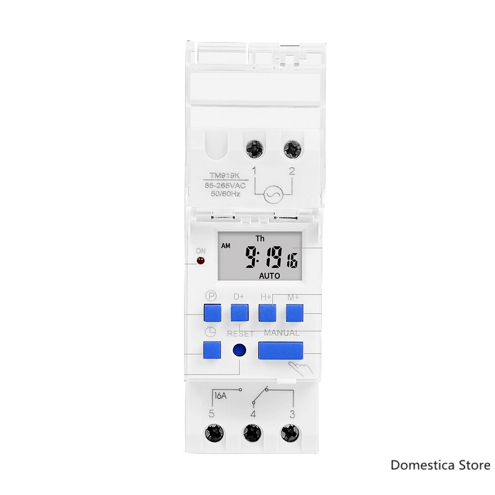 TM615-16A 220V Programmable Digital Timer Switch Relay Control Programmable Digital Industrial Time Switch Relay Timer: Default Title