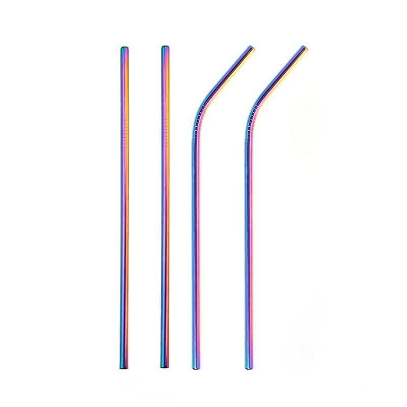 Reusable Drinking Straw Stainless Steel Straw for Bubble Tea Eco Friendly Drinking Straws for Drink Water Cappuccino Coffee: set 2