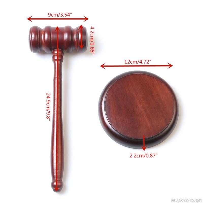R1WF Houten Hamer Speelgoed Oordelen Hamer Cosplay Advocaat Vergaderhamers Veiling Justice Kostuum Accessoires Props Voor Jongen Rollenspel