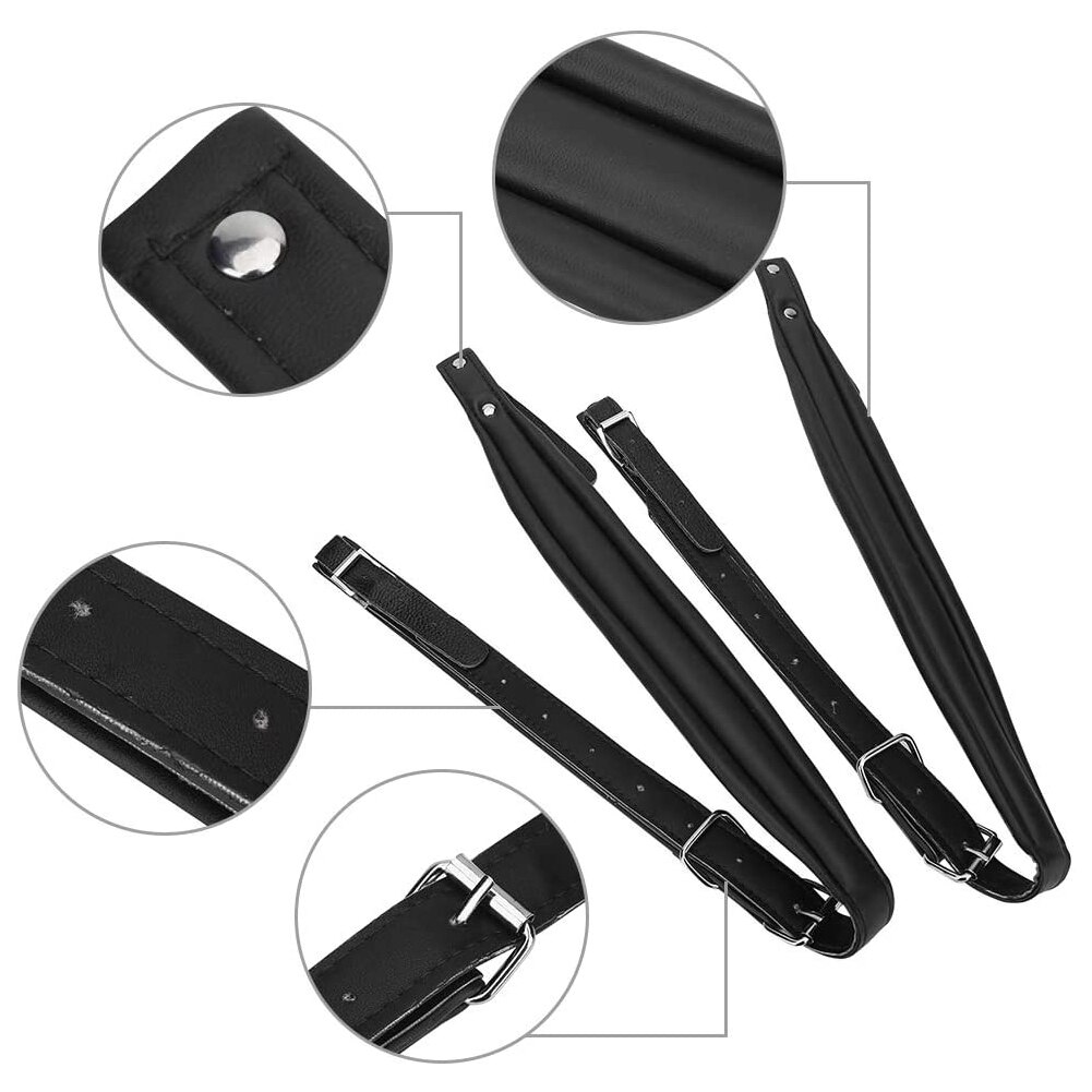 2PCS Accordion Straps Leather Bass PU Adjustable Universal Shoulder Straps Belt Synthetic Leather Accordion Shoulder Straps Belt