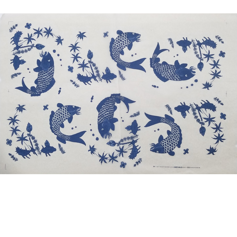 Papel de flores de colores Jingdezhen, cerámica, arcilla, bajo esmalte, porcelana azul y blanca, papel de transferencia de alta temperatura, 1 unidad: 13